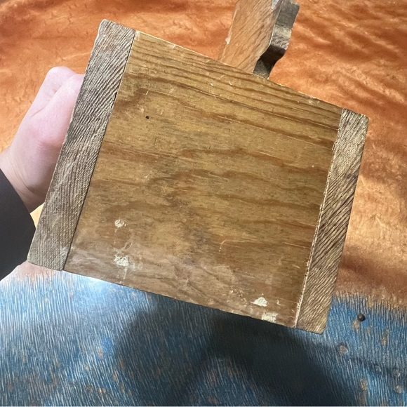 Vintage Hand Painted Wooden Christmas Elf Box Cardholder handmade 80s - Picture 9 of 14